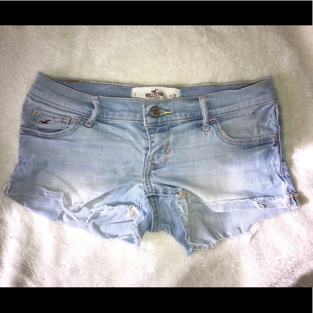 Light Blue Hollister Co. Jean Shorts